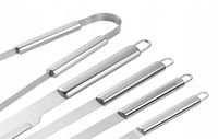 AKCESORIA SZTUĆCE DO GRILLOWANIA W ETUI Z RĄCZKĄ PRZYBORY 5 SZTUK ZE STALI