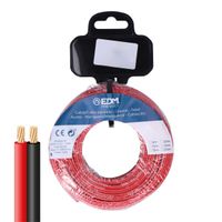 Płaski kabel równoległy EDM 28708 Czarny Czerwony 20 m 2 x 1 mm