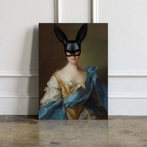 Obraz na płótnie króliczek playboy maska 50x70 cm na Arena.pl