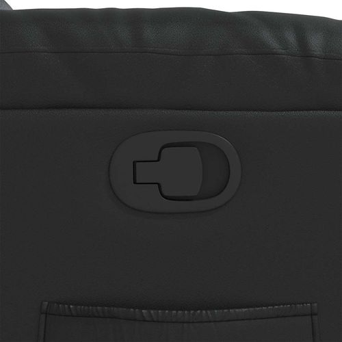 Fotel rozkładany, czarny, sztuczna skóra na Arena.pl