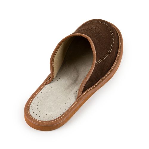 SKÓRZANE PANTOFLE MĘSKIE SKÓRA KAPCIE LACZKI CIAPY  r.45 na Arena.pl