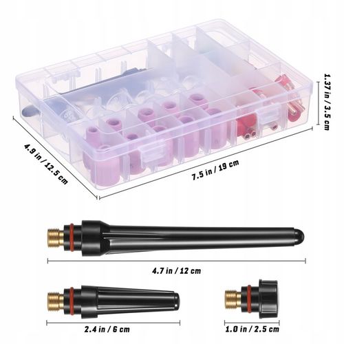 ZESTAW PALNIKA SPAWALNICZEGO KOŃCÓWKA DYSZA SZKŁO WP-17/18/26 KUBEK KIT na Arena.pl