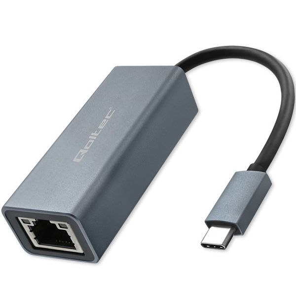 Qoltec Adapter USB-C na RJ45 Ethernet | 1000Mb/s | Aluminiowa obudowa zdjęcie 8