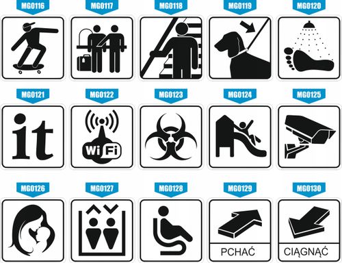 Tabliczka informacyjna Grawer 10x10 piktogram Uwaga! Śliskie schody na Arena.pl