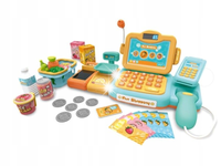 Edukacyjna sklepowa kasa fiskalna - mikrofon, waga, czytnik, akcesoria