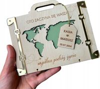 kartka na ślub WALIZKA na pieniądze prezent wesele