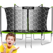 Trampolina ogrodowa 12ft/374cm z siatką wewnętrzną i drabinką Neo-Sport