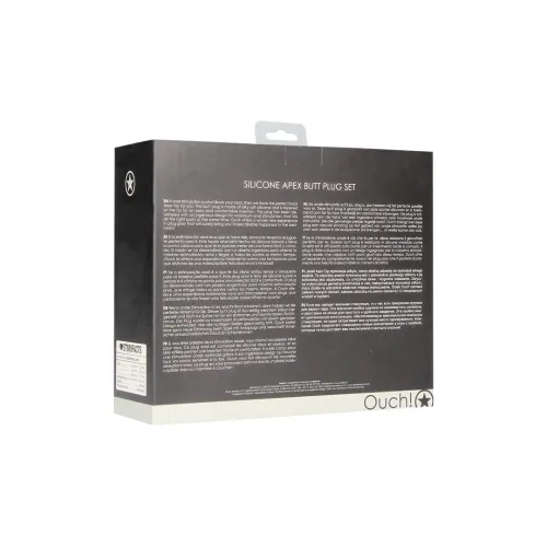 shots ouch! apex zestaw zatyczek silikonowych, anatomiczny kształt na Arena.pl