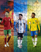Puzzle tradycyjne Ronaldo Messi Neymar