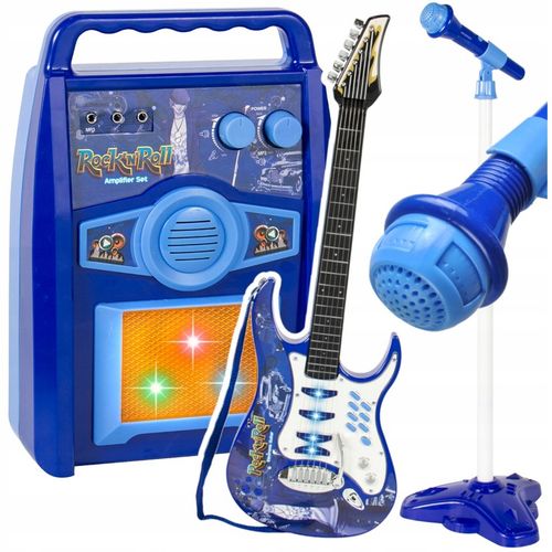 Gitara elektryczna duża dla dzieci Mikrofon Statyw Wzmacniacz Instrument na Arena.pl