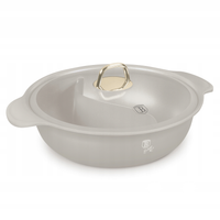 WOK GARNEK GRANITOWY PŁASKI NISKI 30CM 4.4L DO SERWOWANIA