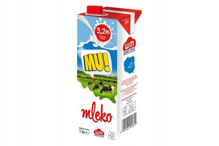 Mleko UHT Wart-Milk MU! 3.2% 1l x 12 zdjęcie 3