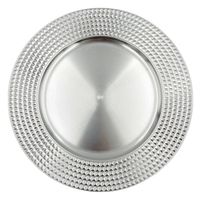 PODTALERZ SREBRNY PODTALERZE SREBRNE PODKŁADKA TACA DEKORACYJNA TALERZ 33cm