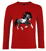 Bluzka t-shirt z długim rękawem Konie