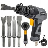 Młotek PNEUMATYCZNY pistolet UDAROWY blacharski + 4 DŁUTA PRZECINAKI GROTY