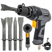 Młotek PNEUMATYCZNY pistolet UDAROWY blacharski + 4 DŁUTA PRZECINAKI GROTY