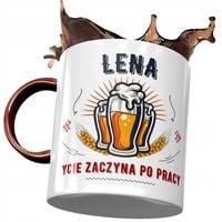 Kubek Bordowy Dla Leny Koleżanki Przyjaciółki Z Nadrukiem Ze Zdjęciem