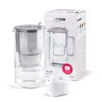 Dzbanek filtrujący Aquaphor Glass 2,5 l szary