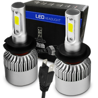 Żarówki LED H7 S2 72W COB MOCNE ZESTAW 16000 lm MOCNE ŚWIATŁO MIJANIA