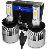 Żarówki LED H7 S2 72W COB MOCNE ZESTAW 16000 lm MOCNE ŚWIATŁO MIJANIA