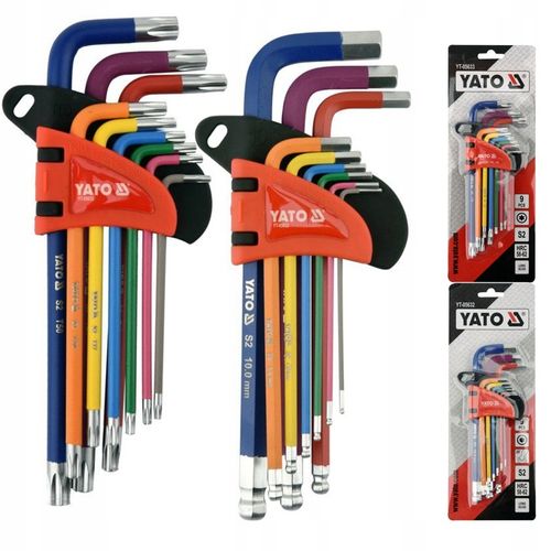 YATO ZESTAW KLUCZE IMBUSOWE TORX + IMBUS Z KULKĄ DŁUGIE T10-T50 1,5-10 18sz na Arena.pl