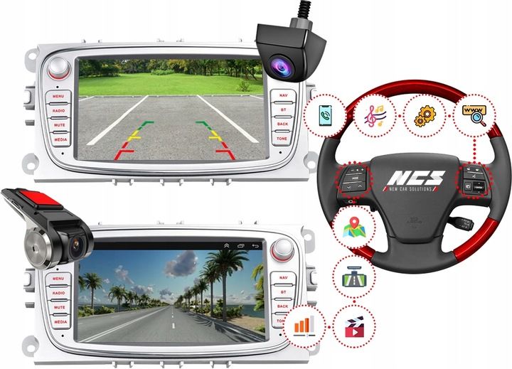 RADIO NAWIGACJA ANDROID FORD KUGA S-MAX GALAXY MONDEO FOCUS C-MAX BLUETOOTH zdjęcie 10
