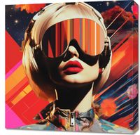 Obraz 70x70cm Retrofuturystyczna Muza