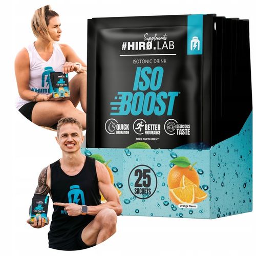 IZOTONIK ISO KONCENTRAT NAWODNIENIE ELEKTROLITY pomarańcz 25x 25g box hiro na Arena.pl