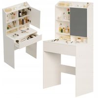 Nowoczesna toaletka z otwieranym lustrem glamour