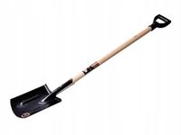 szpadel wzmocniony czarny drewniany trzonek lakierowany 136cm verkatto