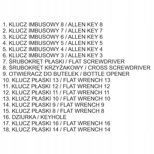 Multitool Brelok Narzędzie Wielofunkcyjne 18W1 + GRATIS! na Arena.pl