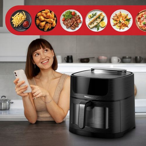 Frytkownica beztłuszczowa 8L Air Fryer Webber 1800W +WIFI +8 programów na Arena.pl
