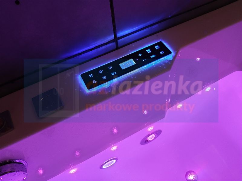 PROSTOKĄTNA WANNA Z HYDROMASAŻEM 180x80 SZYBA NEW! GRZAŁKA zdjęcie 2