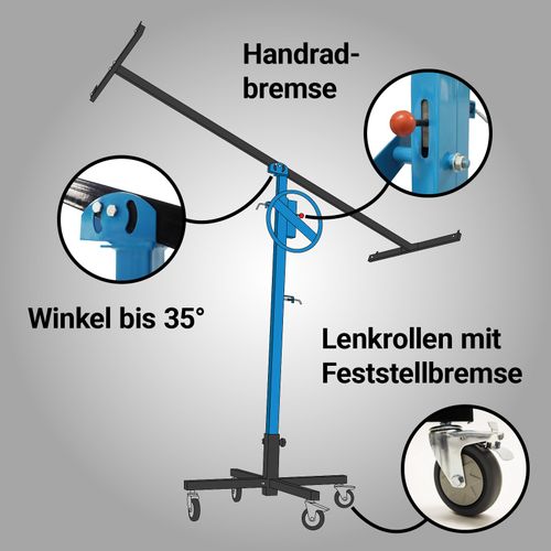 19729 Profesjonalny podnośnik do płyt gipsowych i dachowych udźwig do 75 kg na Arena.pl