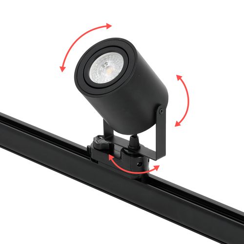 Zestaw Szynowy Czarny 3 fazowy 4x Reflektor na GU10 + Szyna 1m Komplet na Arena.pl