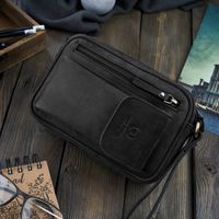 skórzana saszetka męska do ręki vintage paolo peruzzi t-56-hbl