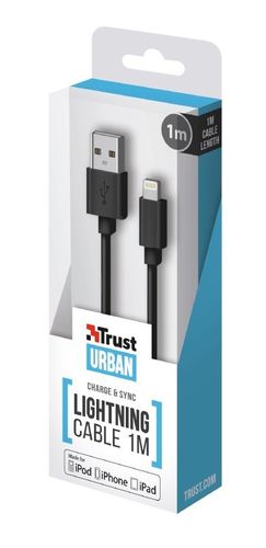 Trust Kabel Lightning 1M czarny na Arena.pl