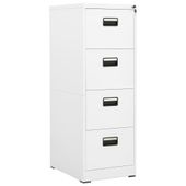 Szafka kartotekowa, biała, 46x62x133 cm, stalowa