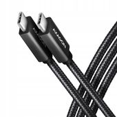 Kabel Axagon USB-C - USB-C 2 m czarny