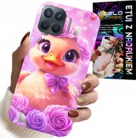 ETUI DO OPPO RENO 4 LITE - SŁODKA KACZUCHA, KACZKA NA RÓŻOWYM TLE