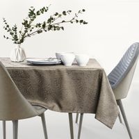 Zestaw obrus + bieżnik plamoodporny GAIA 115x250 + 35x250 Cappuccino