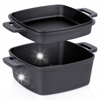 GARNEK ŻELIWNY Z POKRYWKĄ PATELNIĄ 2W1 NA INDUKCJĘ GAZ 25CM 4,5L