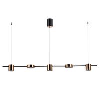 Modernistyczna LAMPA wisząca REMDAL PND-16374-5-BK-3K Italux metalowa OPRAWA LED 30W 3000K sticks czarne