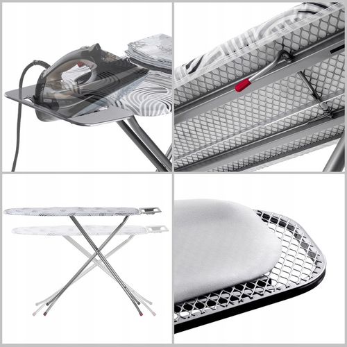 DESKA DO PRASOWANIA 114x34cm SKŁADANA Z UCHWYTEM NA ŻELAZKO LEKKA na Arena.pl