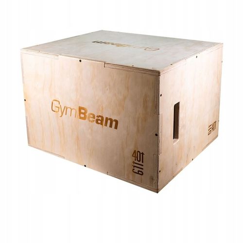 SKRZYNIA PLYOMETRYCZNA DREWNIANA JUMP BOX CROSSFIT HIIT 40x51x61cm GymBeam na Arena.pl