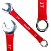 Klucz płasko oczkowy 17mm stal CRV gumowany warsztatowy