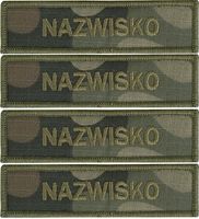 Imiennik wojskowy Nazwisko na mundur name patch RZEP x 4 sztuki WZÓR 2024