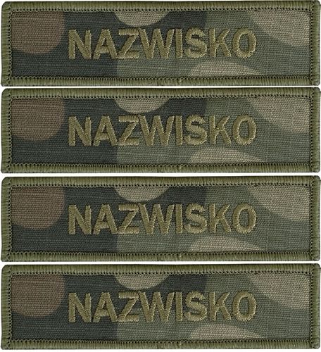 Imiennik wojskowy Nazwisko na mundur name patch RZEP x 4 sztuki WZÓR 2024 na Arena.pl