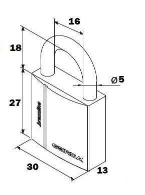 GERDA BRASS LINE 4 KŁÓDKI SYSTEM JEDNEGO KLUCZA 30 na Arena.pl