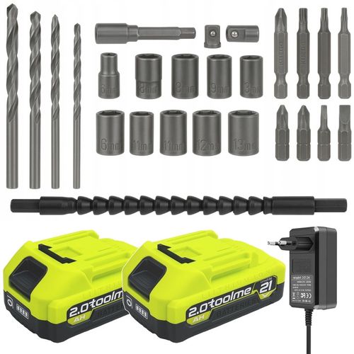 Wiertarko wkrętarka UDAROWA Bez szczotkowa aku 2x21V Li-ion toolme na Arena.pl
